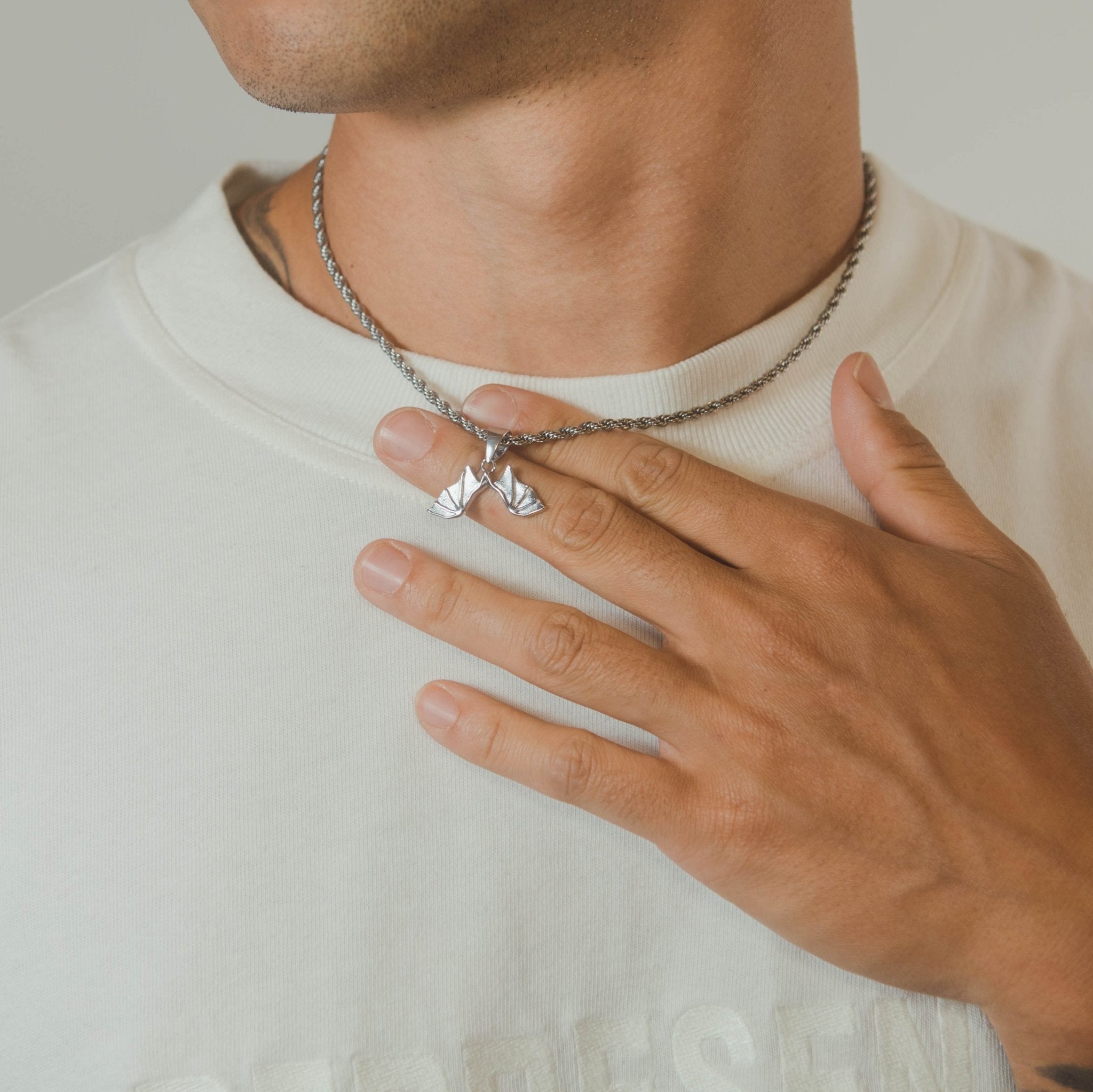 Wings Pendant - White Gold - Cernucci